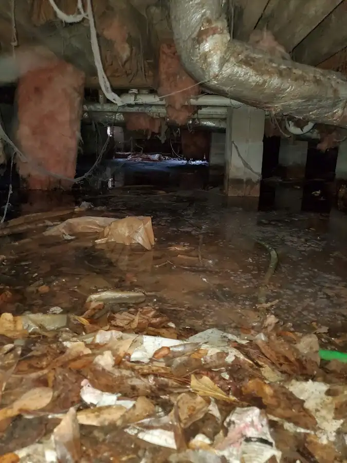 Crawl space flood assessment for Commercial Water Damage Restoration in Locust Grove