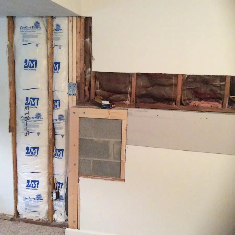 Wall insulation replacement during Contents Cleaning & Restoration in Locust Grove